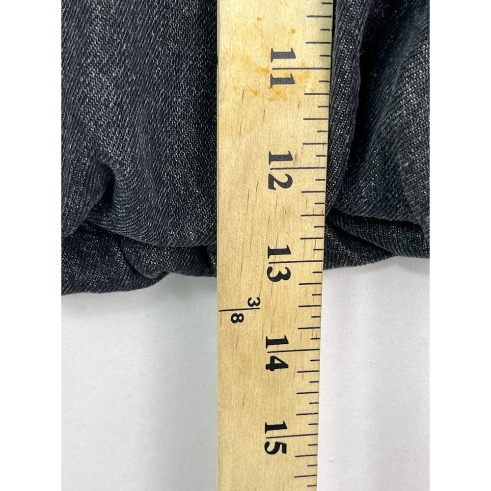 Abercrombie & Fitch Bubble Hem Denim Micro-Mini Jean Skirt 28" Black Y2K NEW - Picture 5 of 10